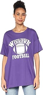 تيشرت عصري أنيق بمقاس واسع وأكمام قصيرة للنساء من بريمودا، PRWxx004584