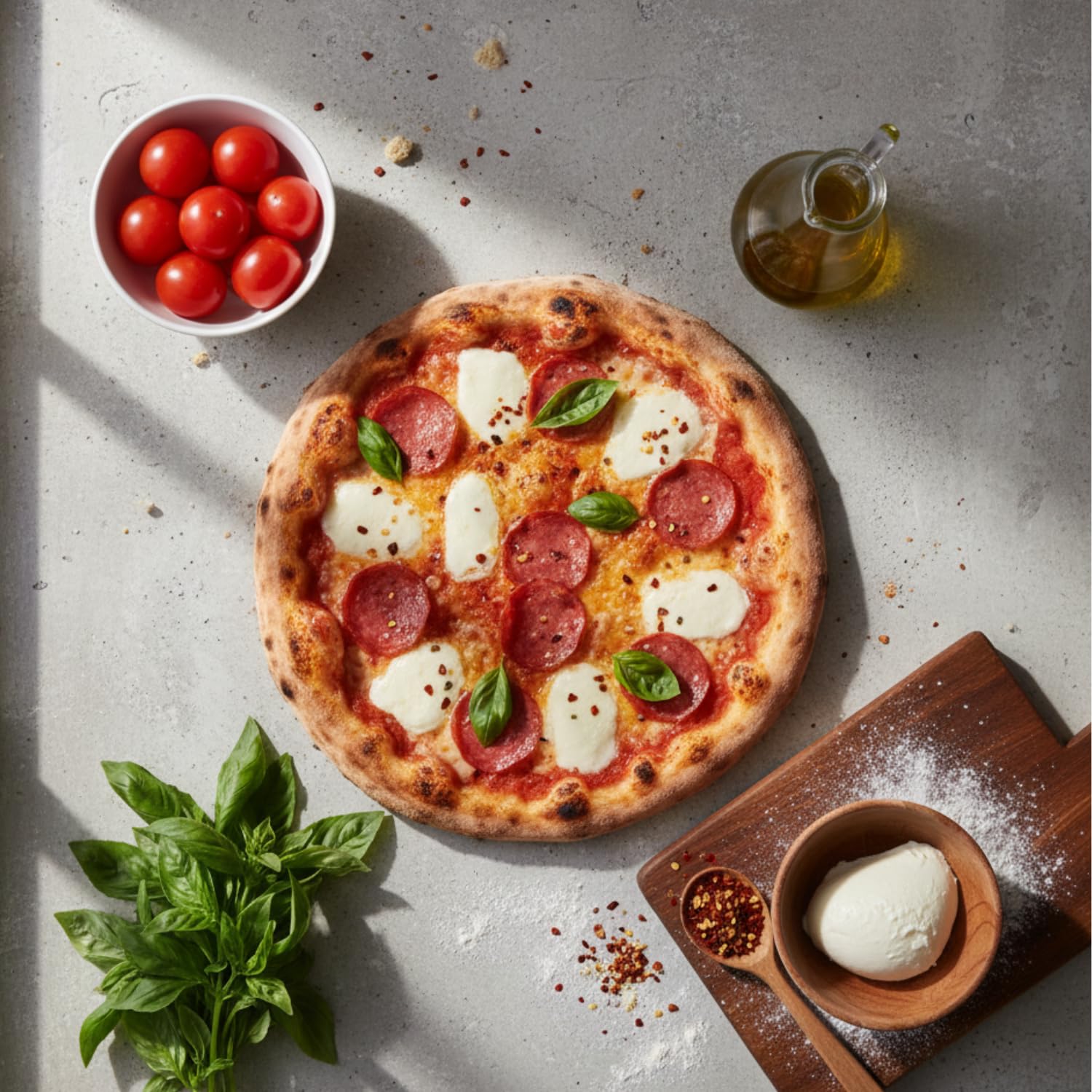 Pizza Precocinada, 6 Bases | Nuevo Formato de 250g | Pizza lista en 5 minutos, Largo tiempo de fermentación, Altamente digestiva | 6 Bases de Pizza de 250g