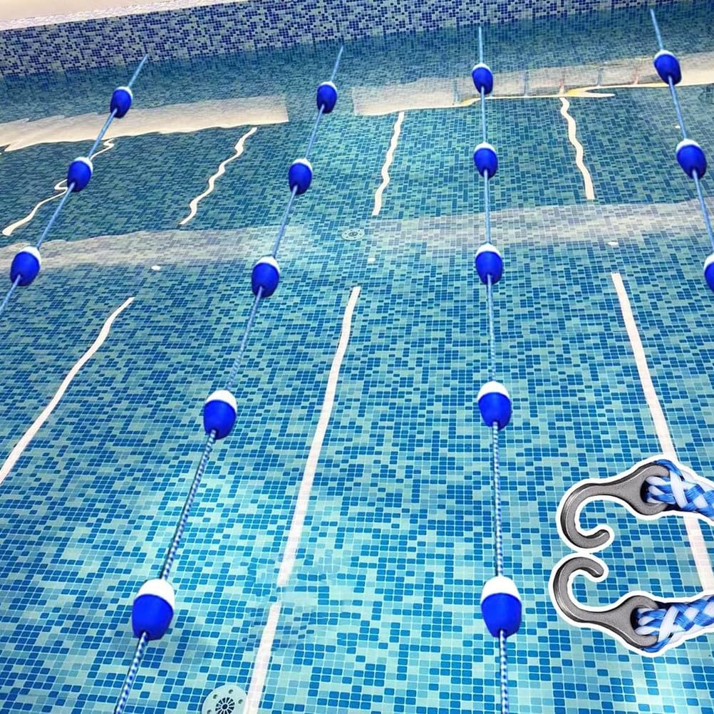 Kit di corda e galleggiante per piscina, divisore di sicurezza con design a linea di corsia, per spiagge, accessori resistenti per piscina da 3 m, per una maggiore sicurezza in acqua