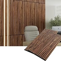 Vista 1 de Woody Walls Paneles de pared de listones de madera maciza, cada panel de pared de listones de madera está hecho de madera real, los paneles