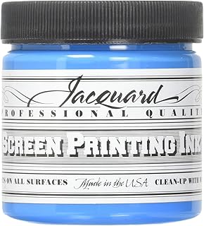 Jacquard Professional Screen Print Ink, Water-Soluable, 4oz Jar, Sky Blue (109)
