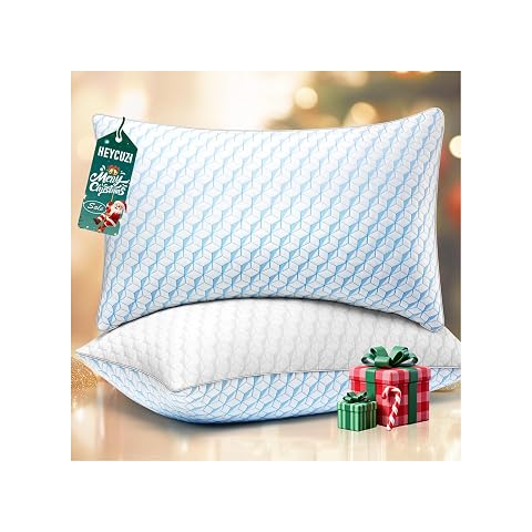 Bed Pillows Queen Size for Sleeping - Breathable Down Alternative Soft Pillows Set of 2 for Side Back
