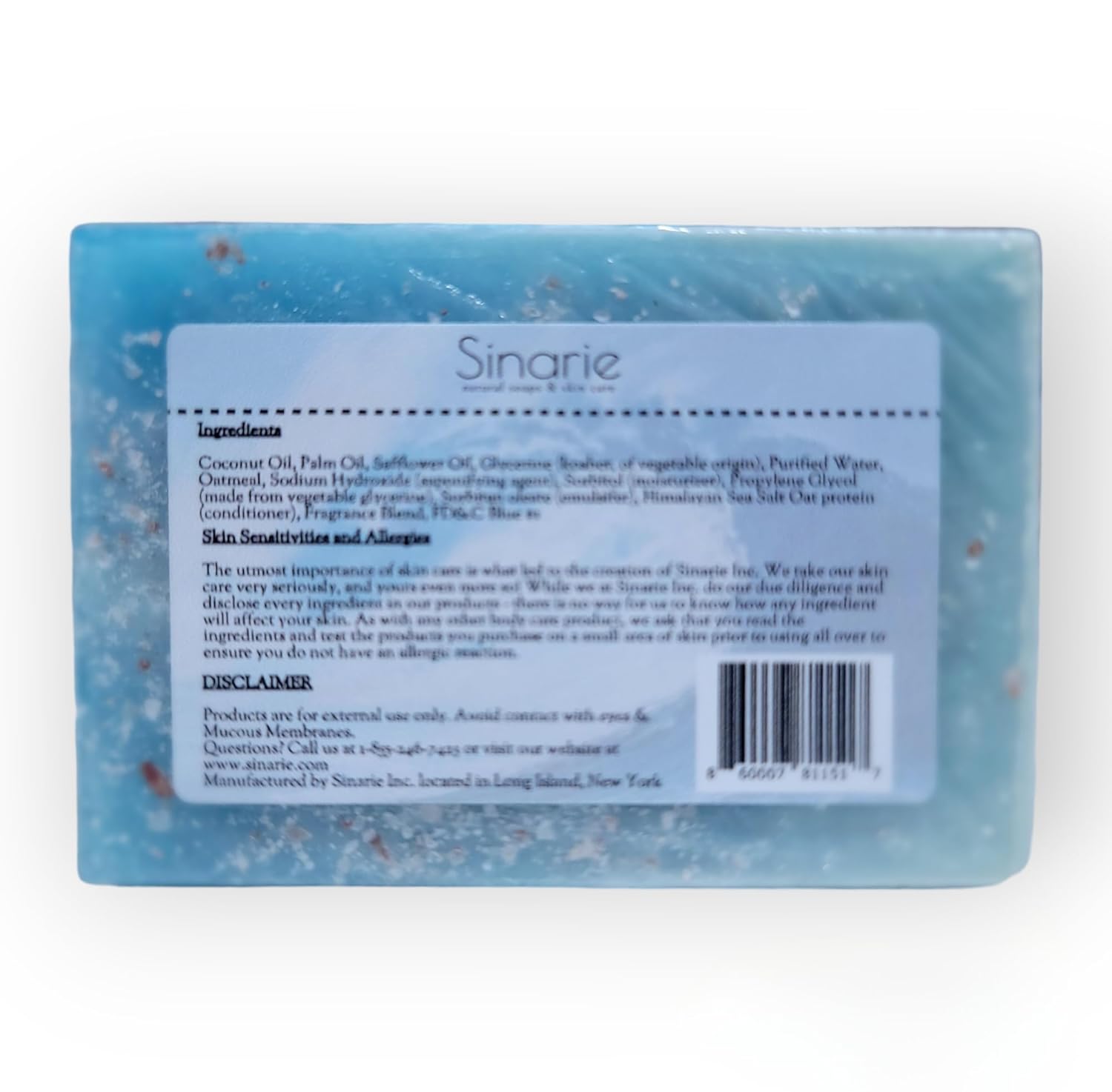 Sinarie Ocean Deep Exfoliating Soap Bar with Himalayan Sea Salt & Orchid | Soothing Oats & Cleansing Salts Soaps & Skin Care | Body Wash | Face Cleansing Bar | Hand Cleansing Bar (4)