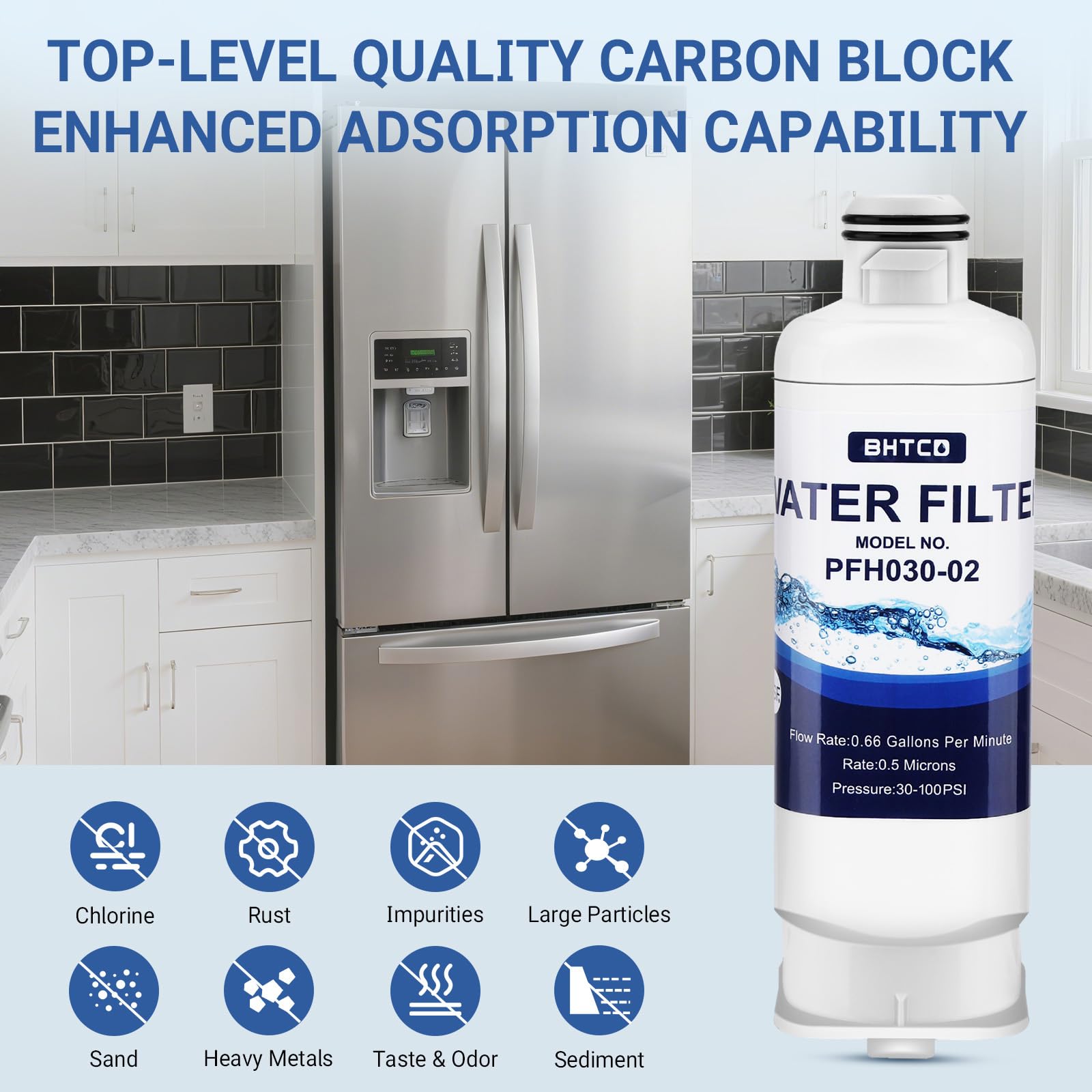 Filtro de agua para refrigerador Samsung RF23BB8600QLAA/RF30BB6600QLAA/RF30BB660012AA/ RF30BB6200QLAA/RF29BB8600QLAA/RF29BB860012AA/ RF30BB620012AA - 3 piezas