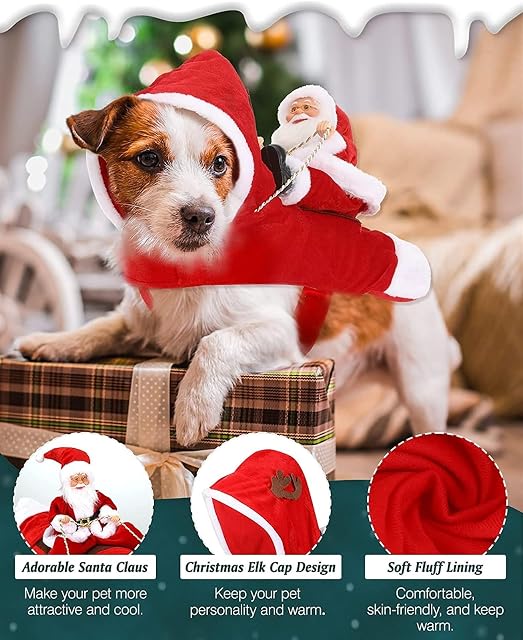 Foto 5 de 7 de Disfraz de Navidad divertido de Papá Noel, disfraz de reno con capucha