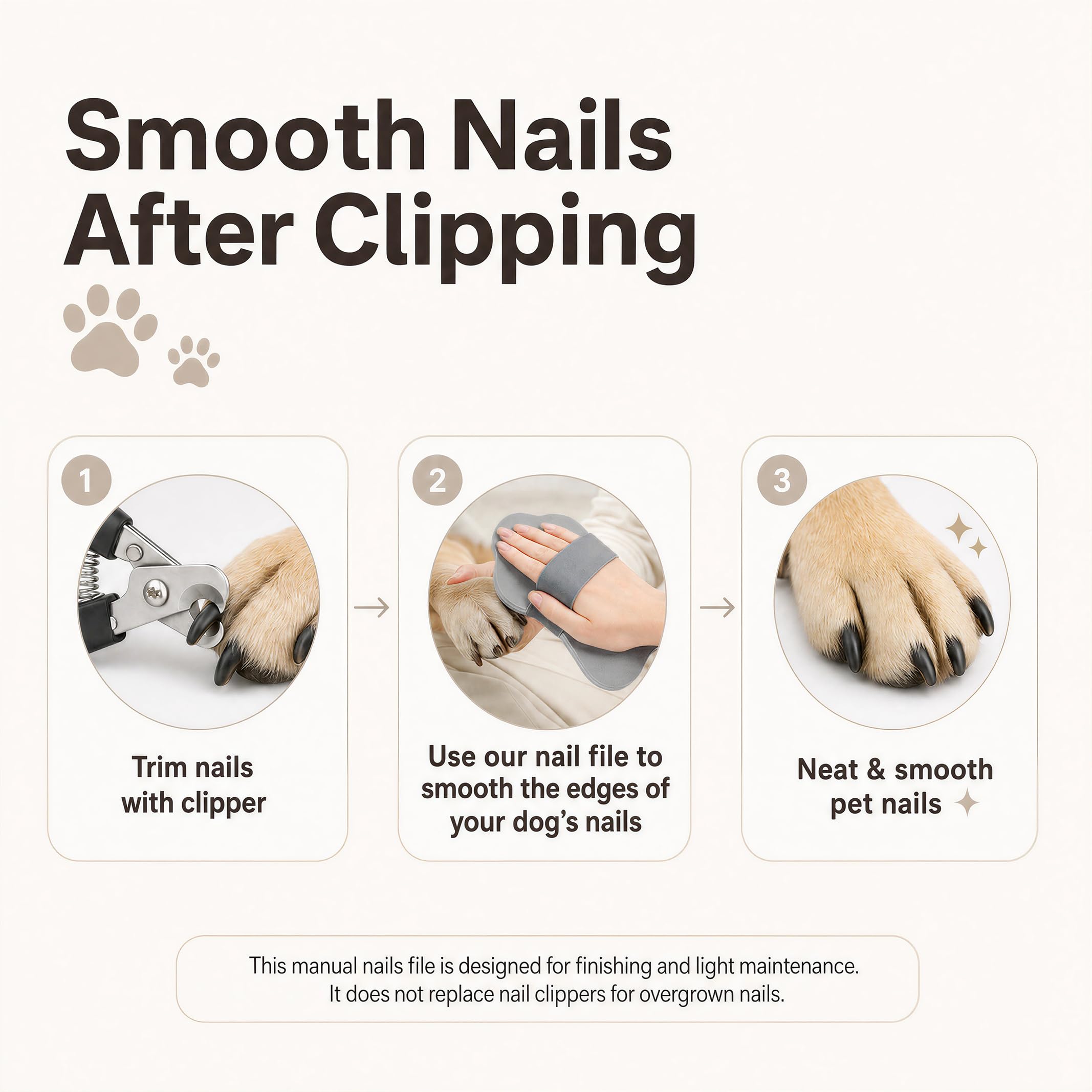 Planche à ongles portable pour chien avec dragonne pour chien nerveux | Polissoir à ongles silencieux sans stress pour chien et chat de petite, moyenne et grande taille