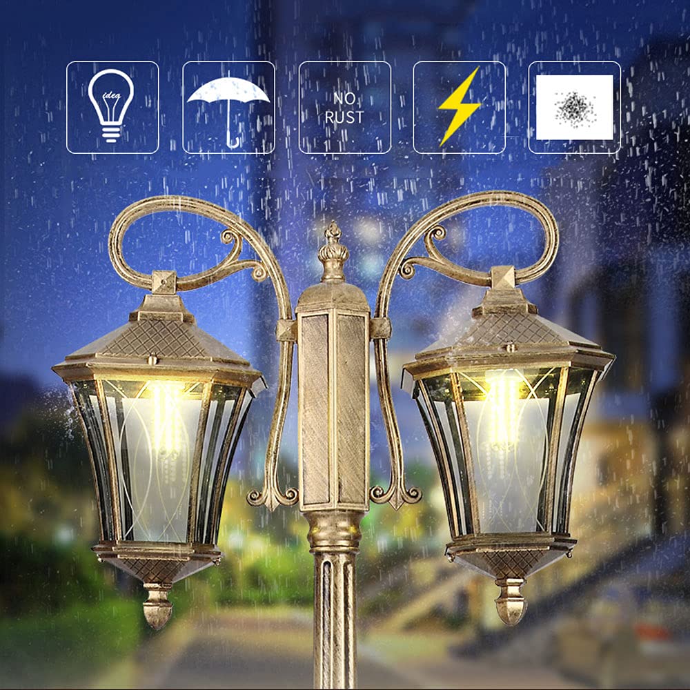 Latarnie zewnętrzne, latarnie uliczne Latarnie zewnętrzne Latarnie zewnętrzne Retro Światło o wysokim słupie Aluminiowe wodoodporne lampy słupowe Dziedziniec willi Antykorozyjne oświetlenie trawnika