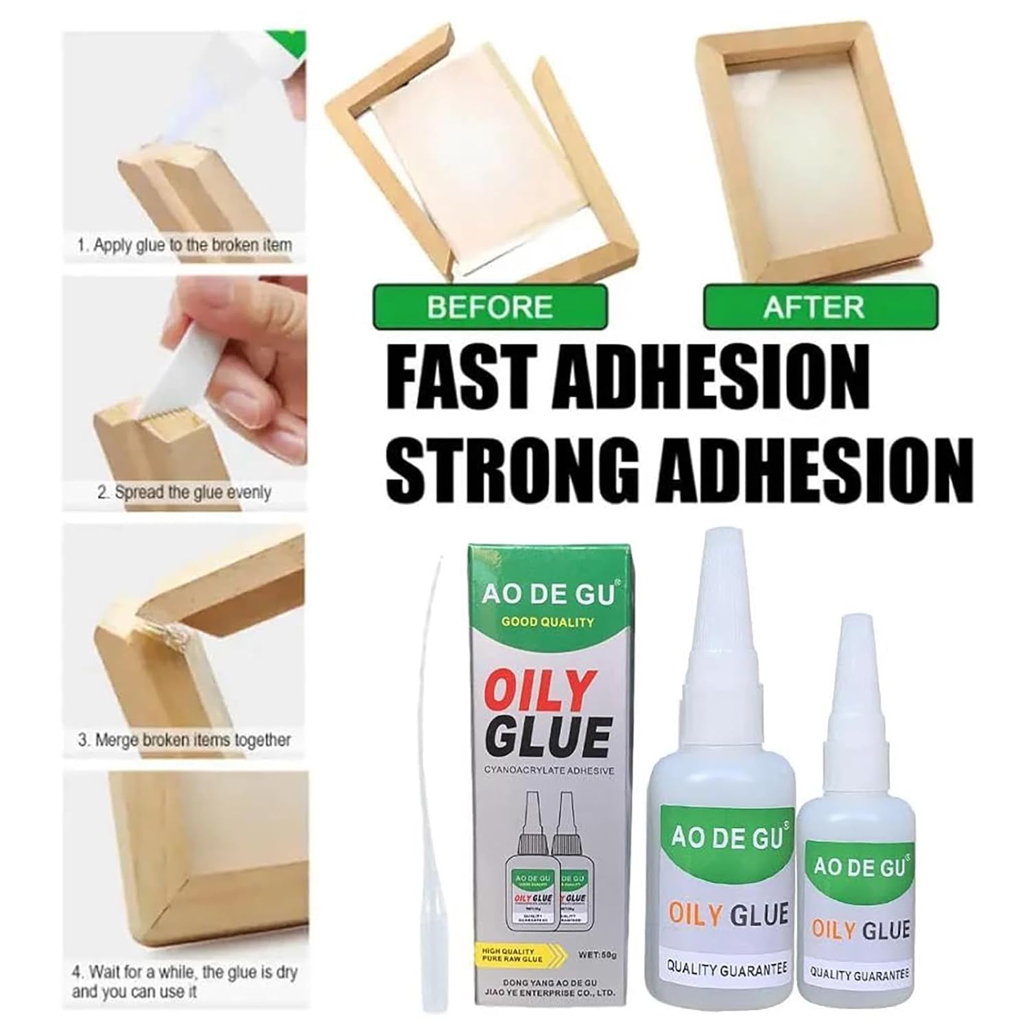 Ao De Gu Oily Glue, Ao De Gu Super Glue, Welding High-Strength Oily Glue, Instant Bonding, Strong Adhesion, Repairs Last Long Time for Metal, Wood, Ceramics, Leather, Glass (1, 20ML)