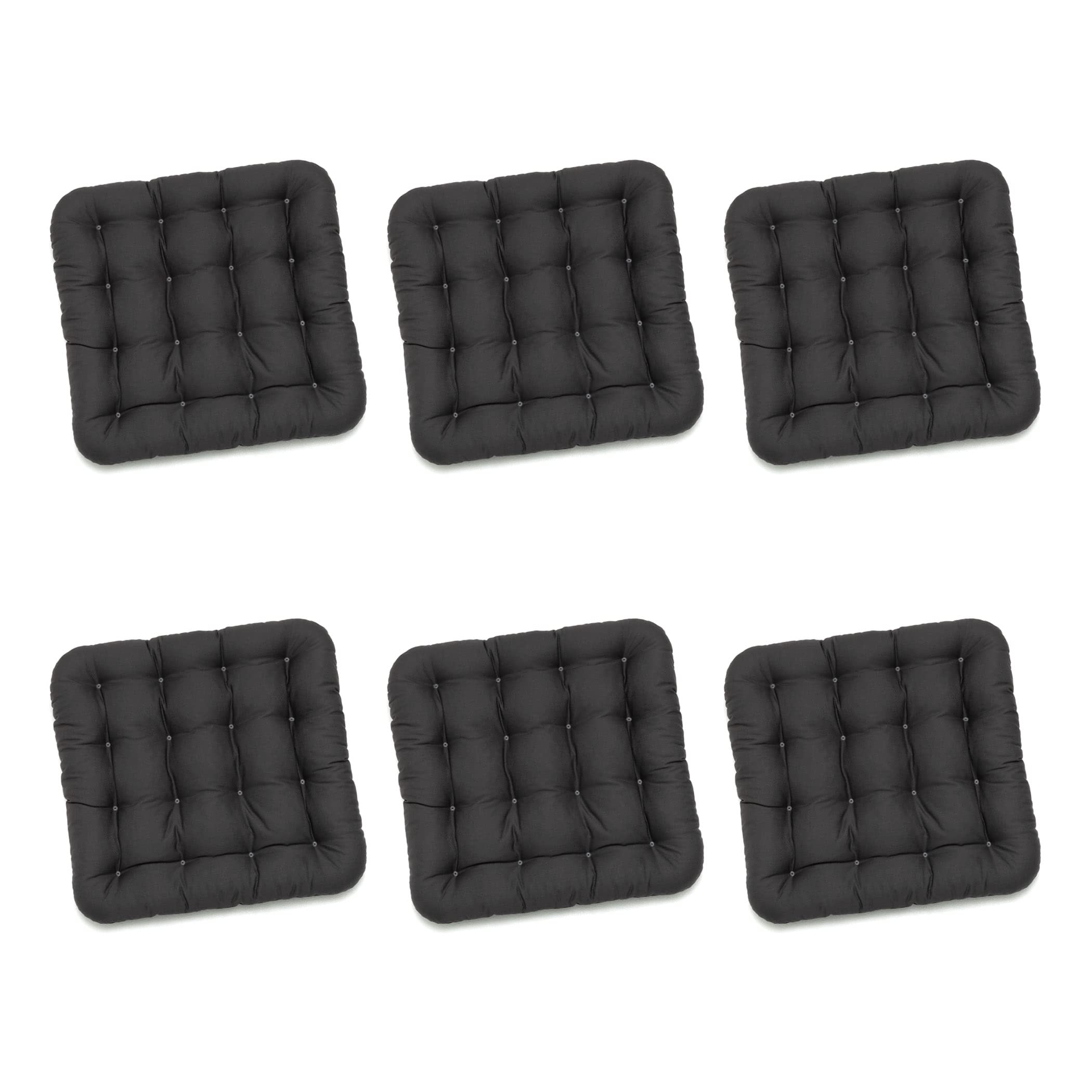 HAVE A SEAT Luxury – poduszka do siedzenia 40 x 40 cm – wygodna poduszka na krzesło, ortopedyczna, nadaje się do prania w temperaturze do 95 °C, nadaje się do suszenia w suszarce, trwałe kolory – Made in Germany – (zestaw 6 sztuk, szaro-