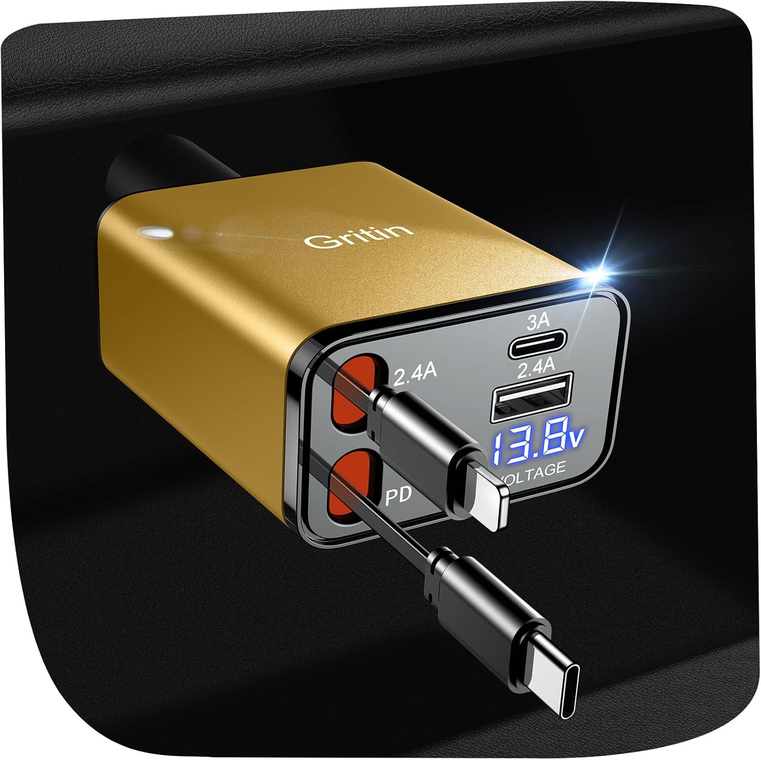 Gritin Retractable Car Charger