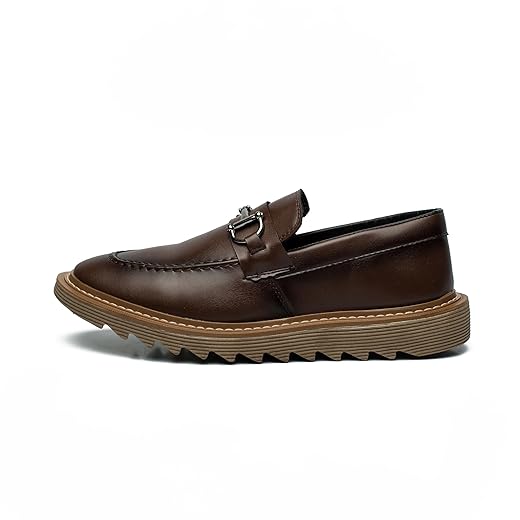 Sapato Masculino Oxford, Mocassim Social Tratorado, Estilo Casual Moderno