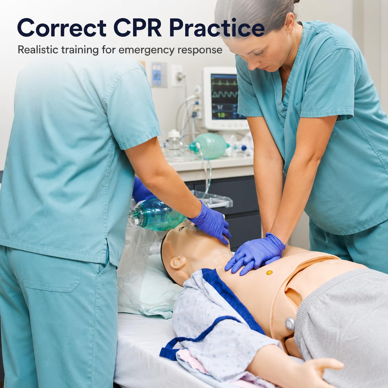 CPR-Trainingspuppe, Ganzkörper-Erwachsenen-CPR-Dummy-Übungspuppe für professionelles medizinisches Pflege- und Erste-Hilfe-Trainingsset