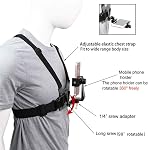 Mobile Phone Chest Strap Mount,Harness Strap Holder Universal Cell Phone Clip for Action Camera POV Compatible with Gopro Akaso Samsung iPhone etc