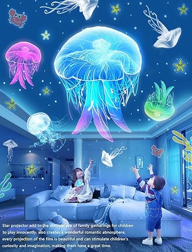Miniatura 5 de Luz nocturna para niños + 21 juegos de películas, proyector de luz nocturna para dormitorio de niños, techo, proyector de galaxia de estrellas para
