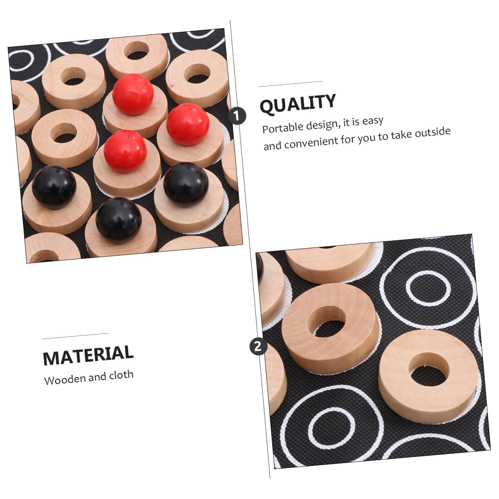 KOMBIUDA 1 Set Strategy Chess Game Abstract Person Push Chess for Adults Educational Family Fun Material for Parties Travel