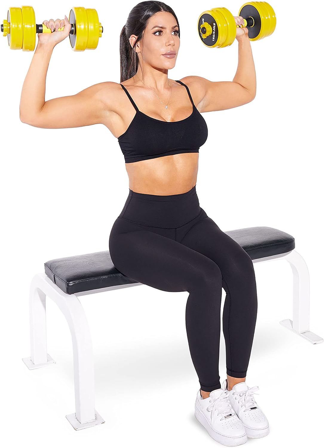 ProsourceFit Adjustable Dumbbell & Barbell Weight Set, 2-in-1 Free Weights Available, Home Gym Equipment