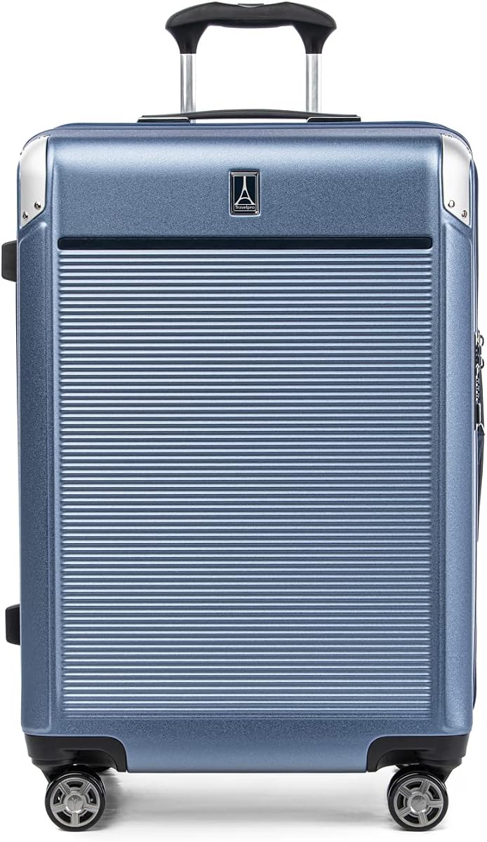 Travelpro Platinum Elite Hardside Checked Luggage, Dark Sky, 25-Inch | Expandable Polycarbonate Shell With 8 Spinner Wheels, TSA Lock & Designed for Men & Women Men & Women