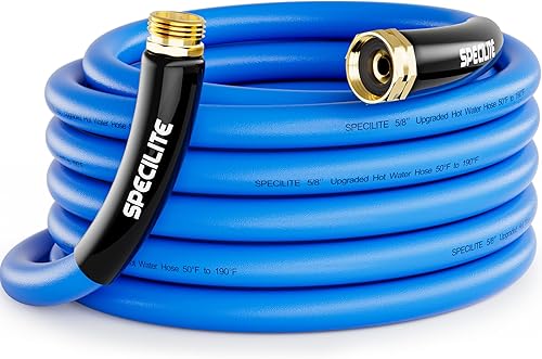Miniatura 17 de SPECILITE Manguera de Agua para Jardín Caliente/Fría 150 pies x 3/4 pulgadas, -50℉ a 190℉, Resistente, Flexible, Resistencia a Explosión 605 Psi,