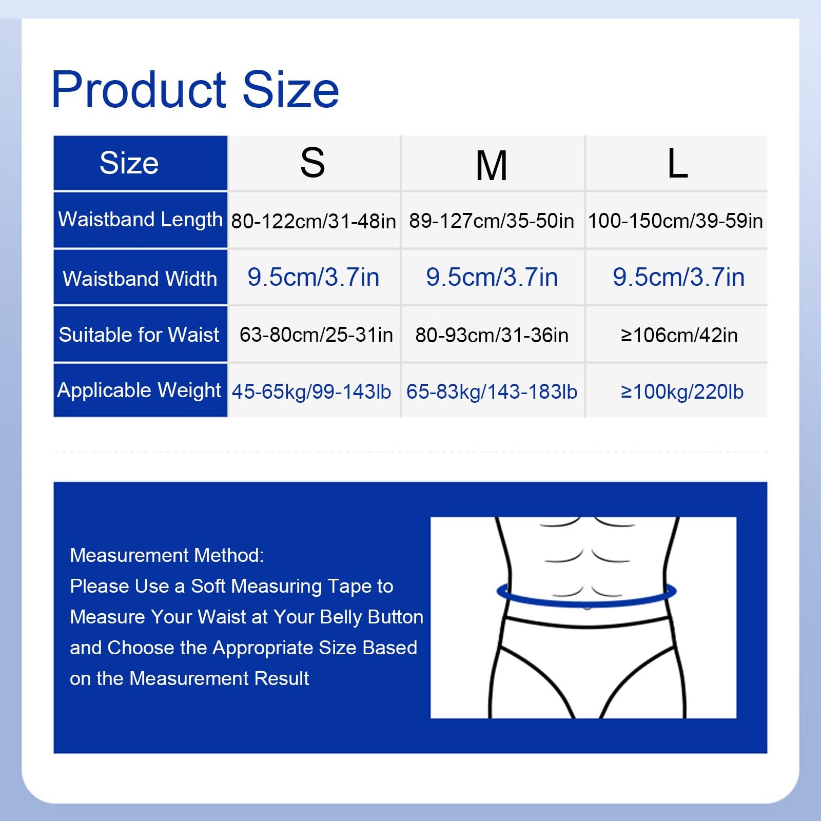 Fascia per Ernia Ombelicale Uomo, Fascia Elastica Addominale per Donne e Uomini, Pancera Post Operatoria con 2 Cuscinetti di Compressione Unici(Small)