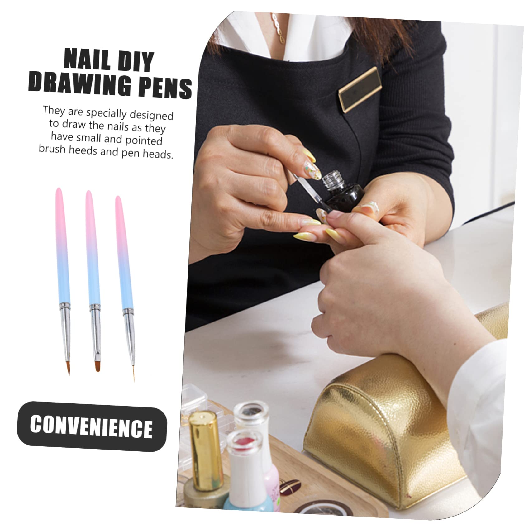 minkissy 15piezas Pinceles Para Arte De Uñas Para Manicura Herramientas De Dibujo Para Salón Casa Pinceles De Pintura y Decoración De Uñas Para Diseños Creativos y Detalles