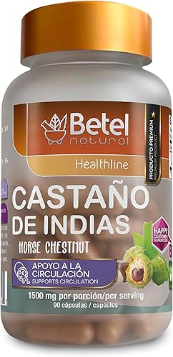 Betel Natural Premium Castano de Indias para la Circulacion 1000 mg - Castaño de Indias 90 Caps