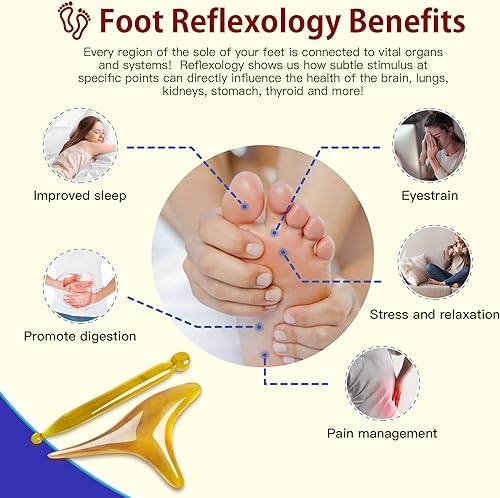 Miniatura 2 de Juego de calcetines de reflexología con herramienta de masaje de acupresión triangular, alivio de fascitis plantar para dolor de talón, tensión