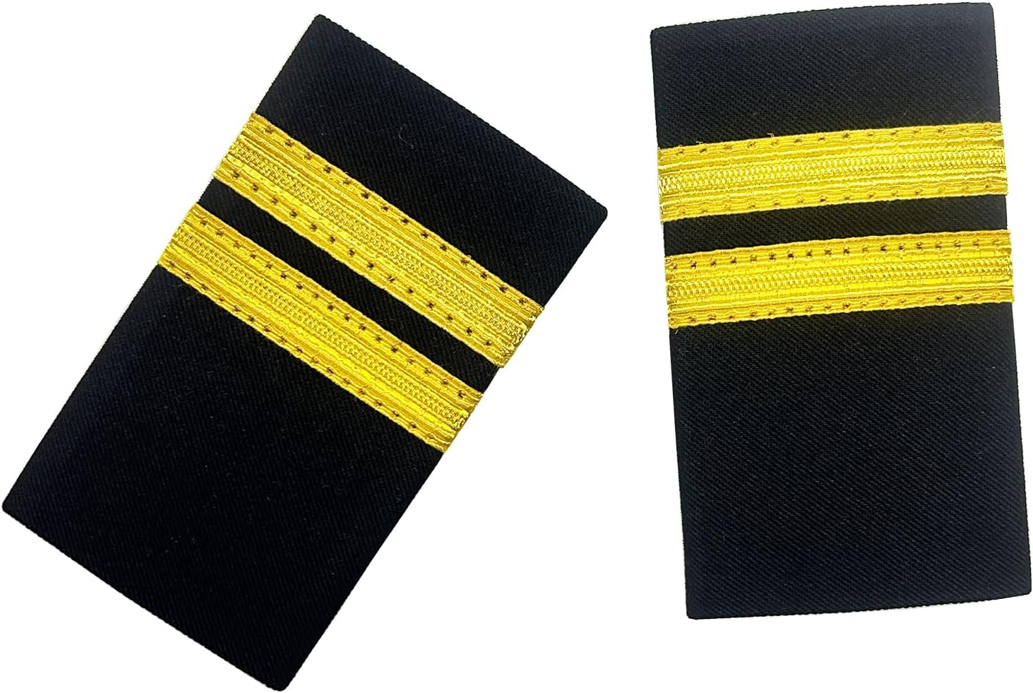 TACKTIMES Professional Pilot Uniform Epaulets Shoulder Boards Badge with Gold Stripes for Cosplay Party Stage Performance