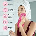Orighty Makeup Remover Cloths Pack of 4, Reusable Microfiber Facial Cleansing Cloths, Remove Instantly Dirt, Makeup&Waterproof Mascara with Just Water, 15.5 x 7.5 in, Blue/Purple/Black/Pink