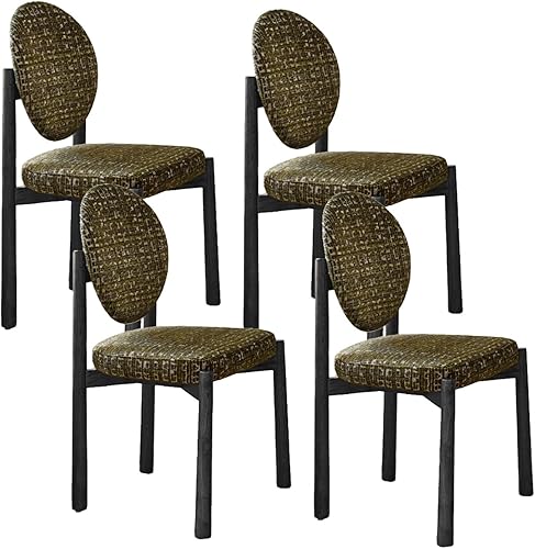 Miniatura 20 de Juego de sillas de comedor de 1/2/4, sillas de comedor de madera, sillas de comedor tapizadas retro, con cojín de tela/felpa, silla de cocina para