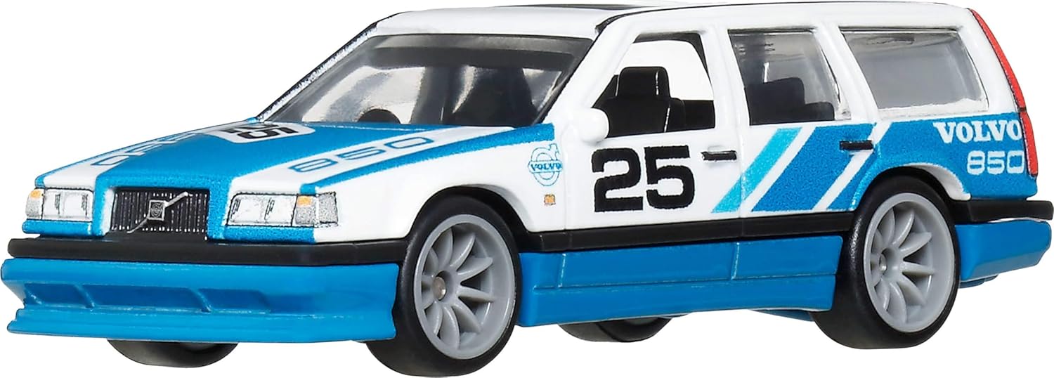 Hot Wheels Premium Car Culture Collectible Toy Car, 1:64 Scale Die-Cast Volvo 850 Estate, Fast Wagons Vehicle with Real Riders Tires