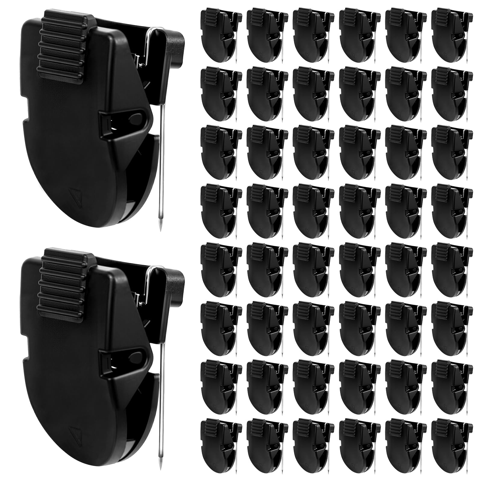 Hidaily 50 Pcs Cubicle Clips, Fabric Panel Cubicle Accessories, Fabric Partition Panel Wall Clip for Office Photos Notes Memos (Black)
