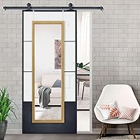 Vista 28 de NeuType Espejo arqueado de longitud completa, 71 x 32 pulgadas, espejo grande de cuerpo completo con marco de metal de aluminio, protección contra