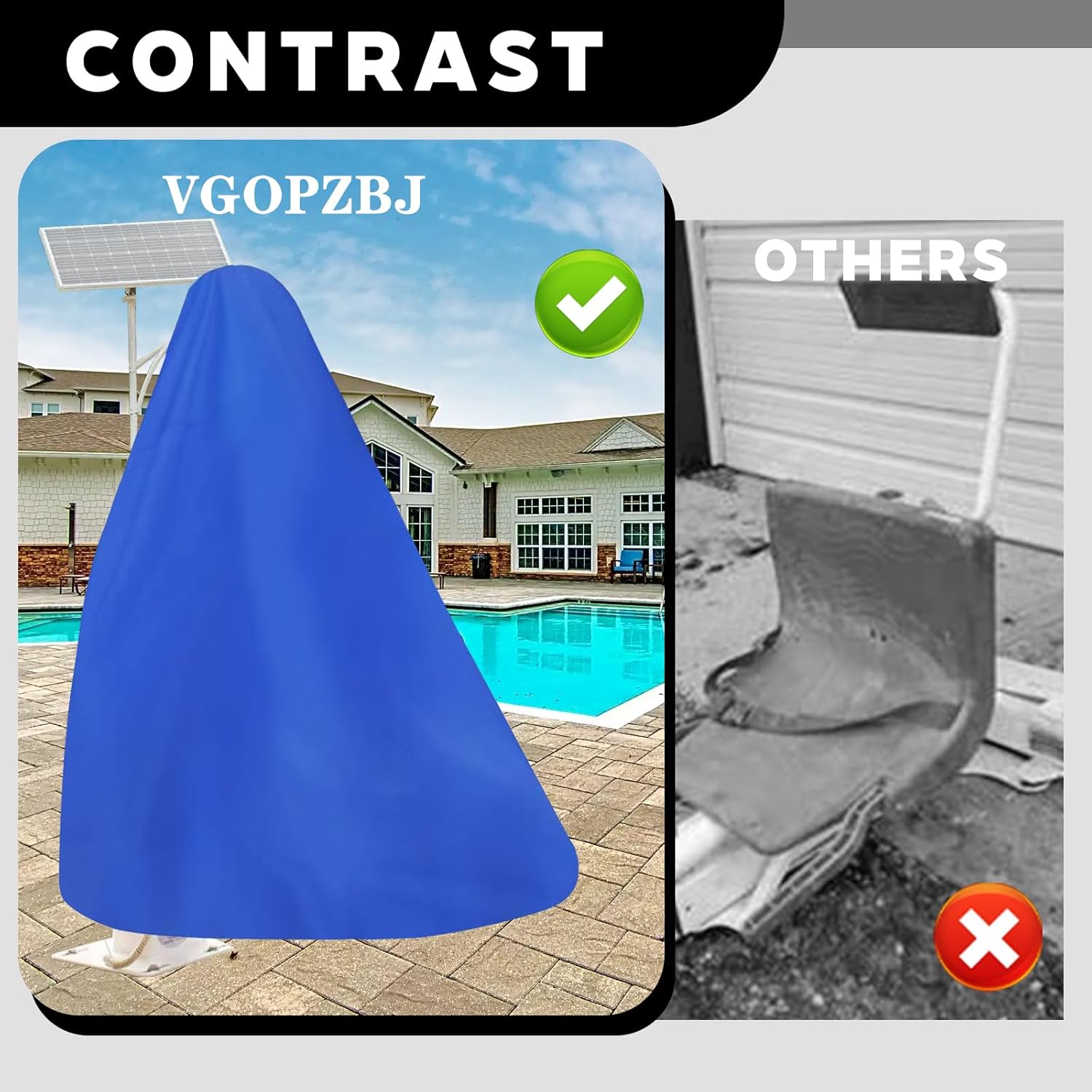 Aqua Creek F-120PPC Pro Series Pool Lift Covers, 600D Heavy Duty Lift Pool Chair Protective Cover for Aqua Creek Scout, All Season Pool Lift Cover,All Season Pool Lift Cover (Blue)