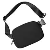 Belt Bag for Women Fanny Pack Crossbody Bags for Women Fashion Waist Packs with Adjustable Strap Gifts for Teenage Girls Women Men (Black)