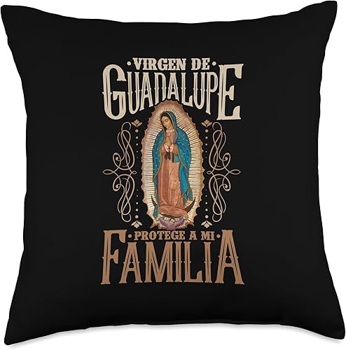 Our Lady of Guadalupe. Emperatriz de América Virgen de Guadalupe Protege a mi Familia, 18 x 18 pulgadas, multicolor