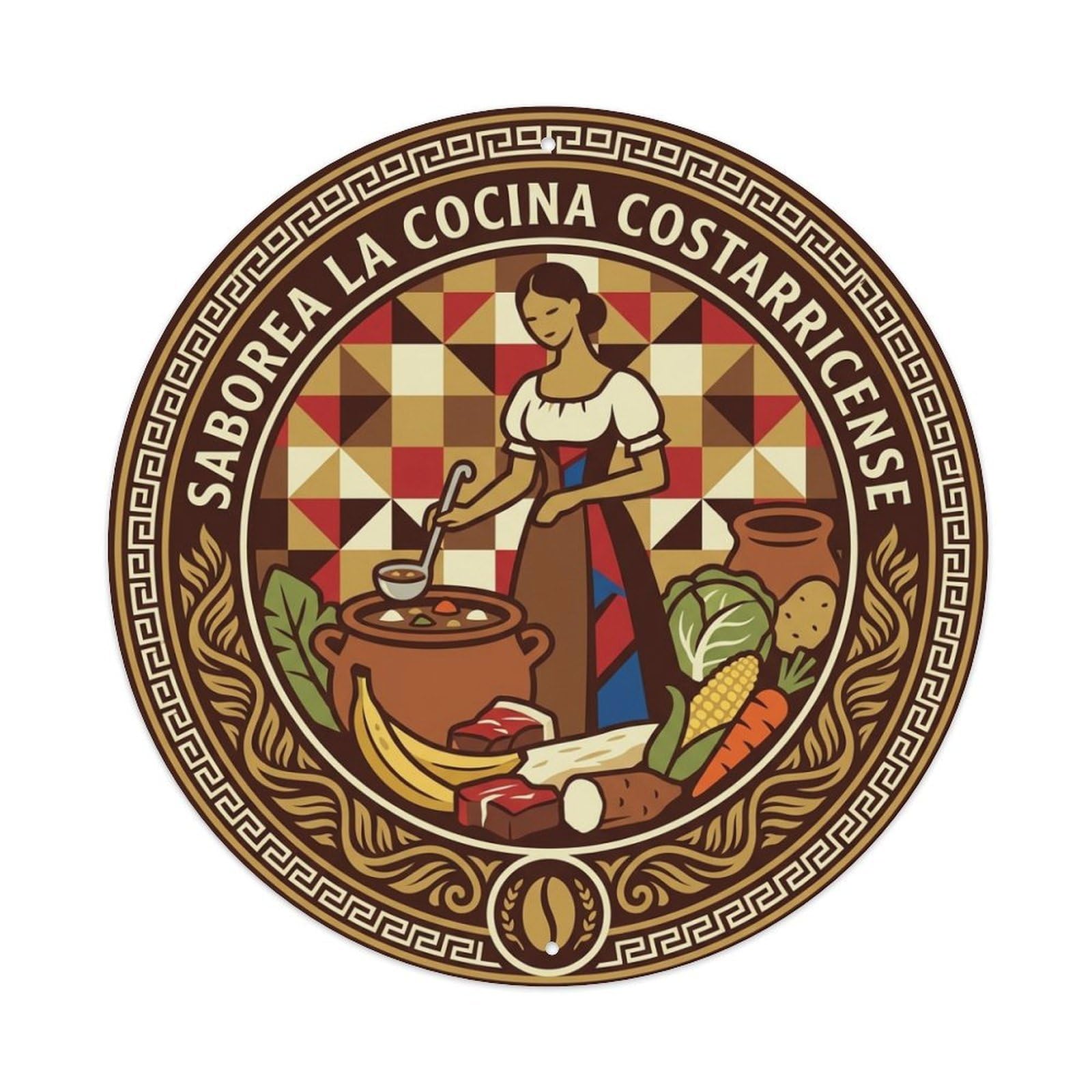 Costa Rica Culinary Pride Savor Olla De Carne Metal Tin Sign