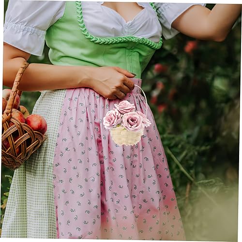 Miniatura 3 de Mini cesta de flores de 20 piezas, mini cesta tejida de bambú para decoración de micro paisaje, decoración de flores para el hogar, mini cesta