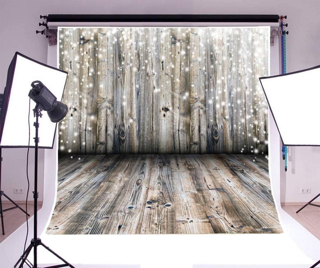 Hot Deals Laeacco 10x10ft Rustic Wood Backdrop Vintage Wood Texture Background Retro Wood Wall Wooden Floor Child Baby Shower Photo Studio Winter Snowflake Xmas 2022 New Year Eve Wedding Party Birthday Decor