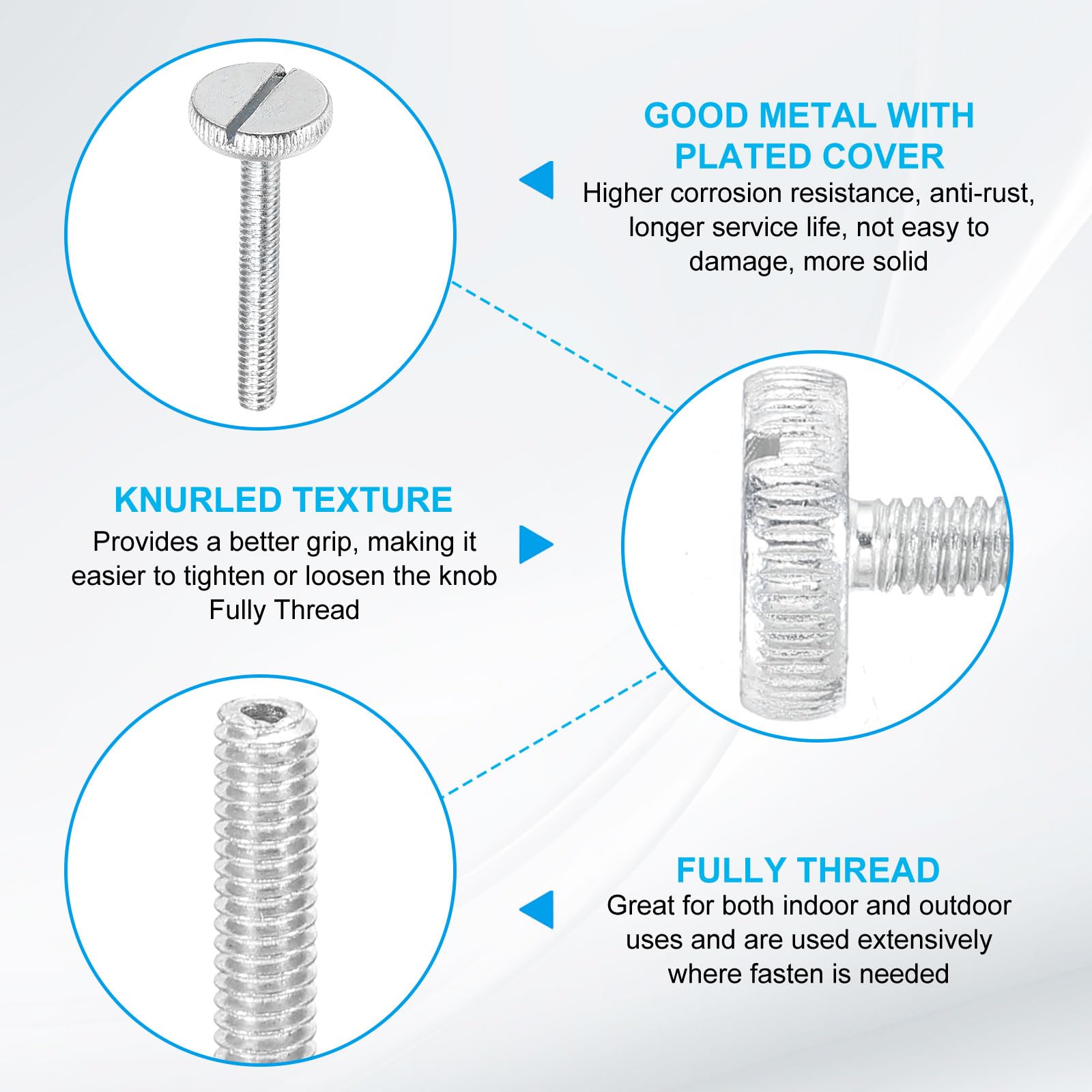 PATIKIL 8#-32x32mm Knurled Light Fixture Screws - Image 3