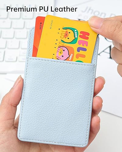 Miniatura 5 de Teskyer Portatarjetas de identificación con cordón, soporte de tarjeta de identificación de cuero con cordón para tarjetas de identificación,