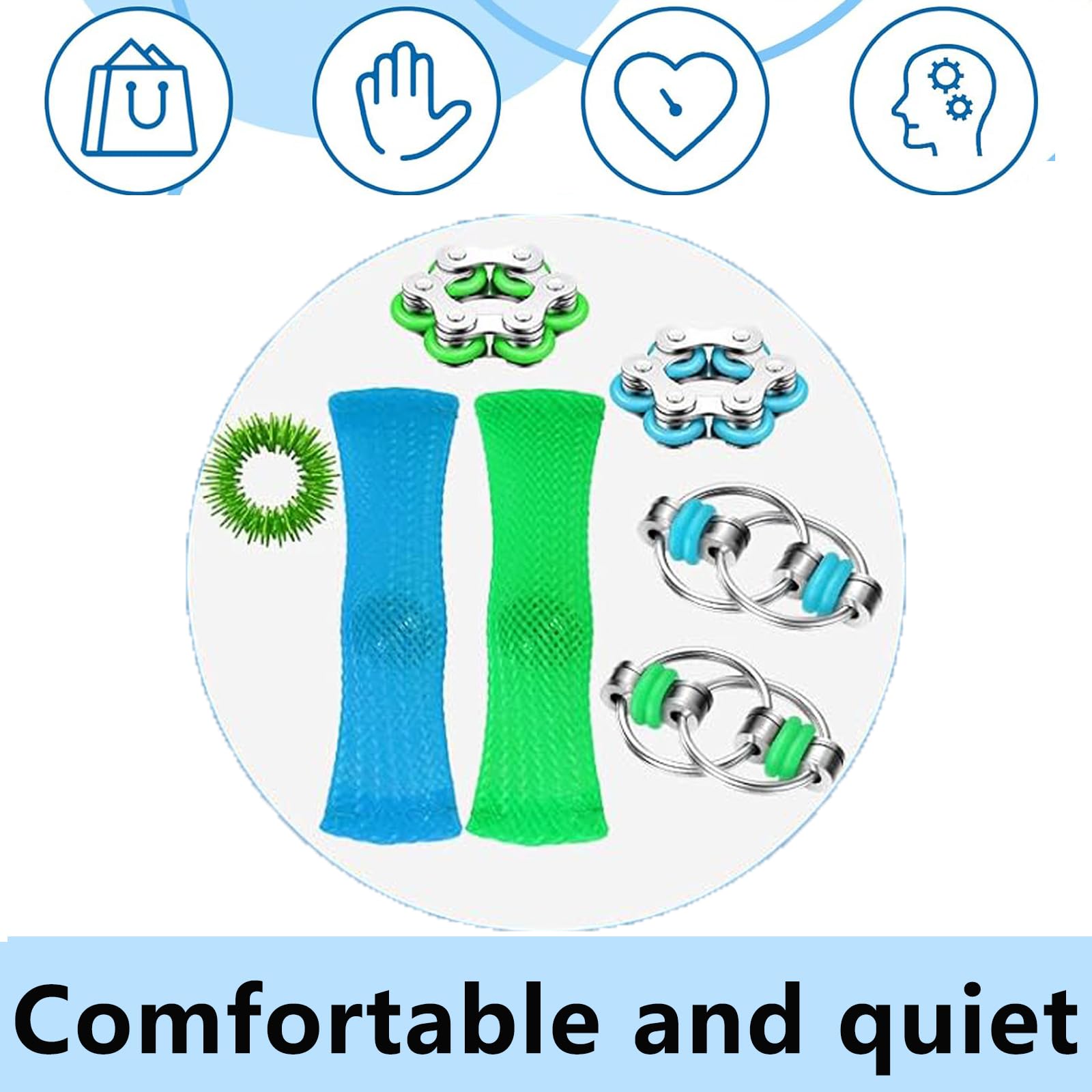 GROVBLE Fidget Toys Set 8-teilig - Anti-Stress Spielzeug Für Erwachsene & Kinder