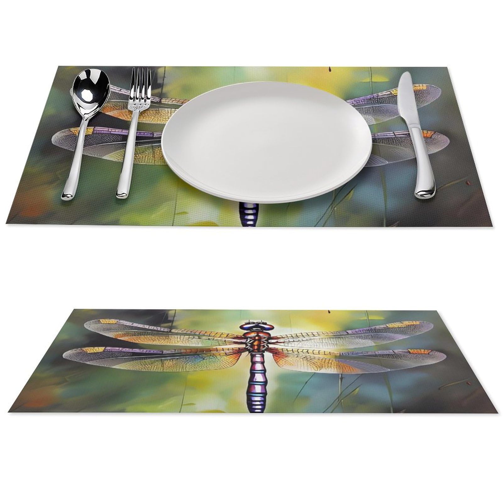 Lot de 4 sets de table en PVC lavable et antidérapant pour protéger la table de cuisine