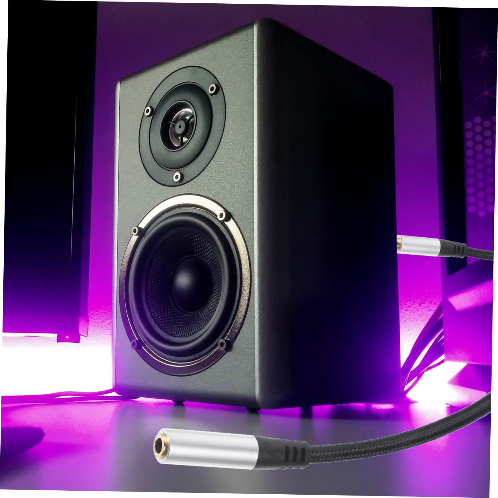 Mikikit 5stücke Audio Verlängerungskabel Male to Female Aux Universelle Audio Verbindung Für Kopfhörer Smartphones Laptops