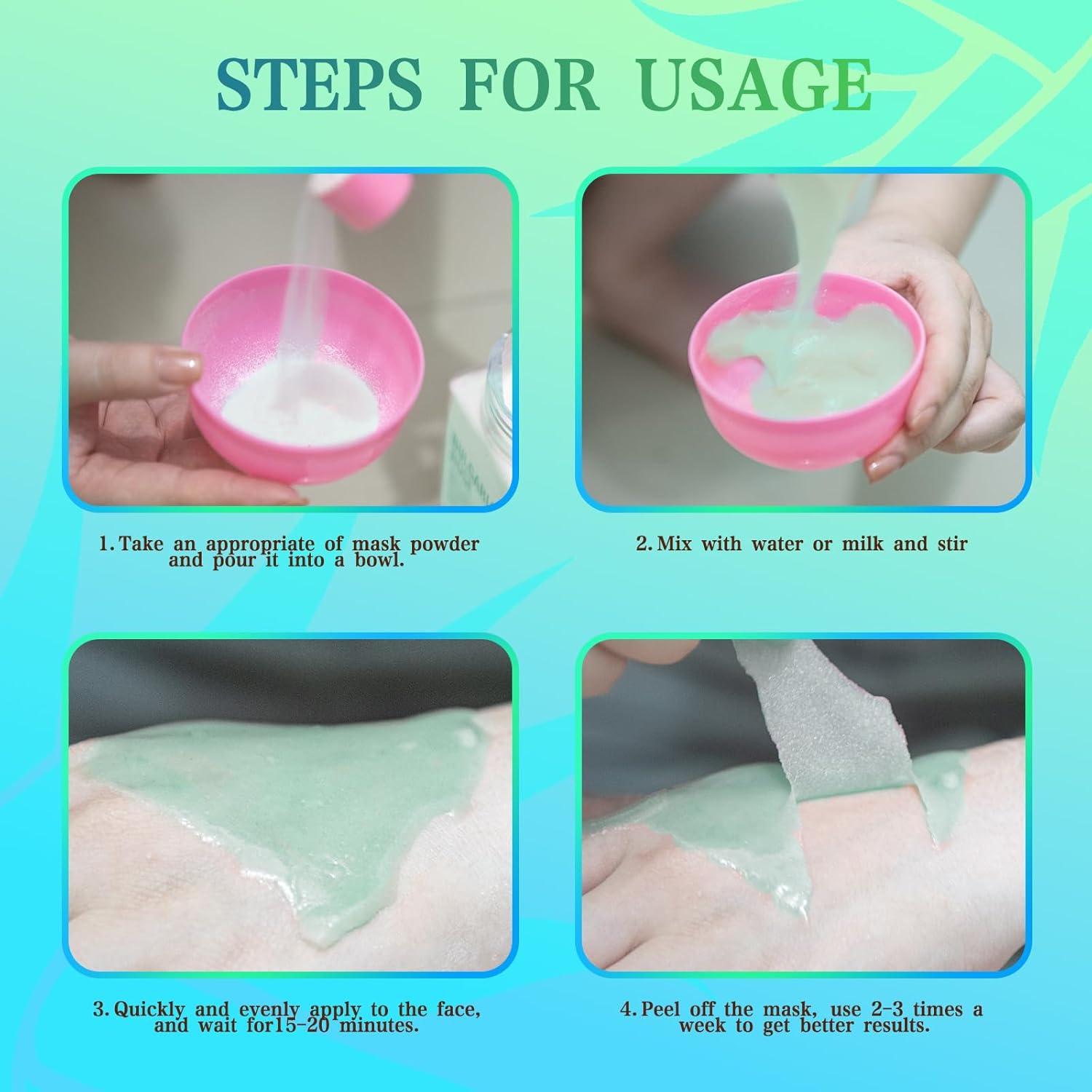 Jelly Face Mask,Aloe Vera Moisturizing Jelly Mask Powder for Facials,Professional Peel Off Peel Off Hydro Face Mask Powder for Fight Fine Lines, Face Mask Skin Care, DIY SPA 23 FL OZ