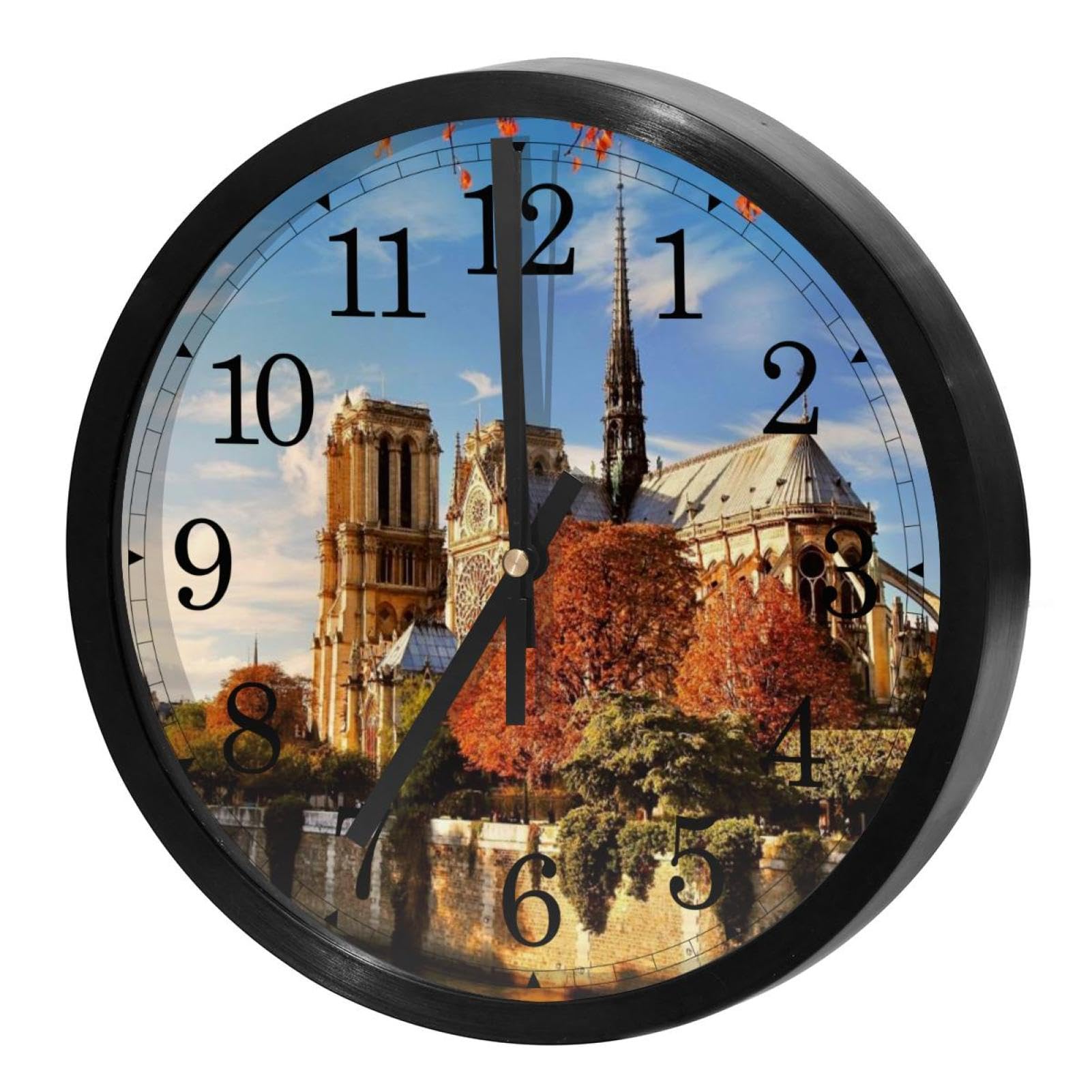 Horloge murale fonctionnement à piles à quartz ronde pour maison et école