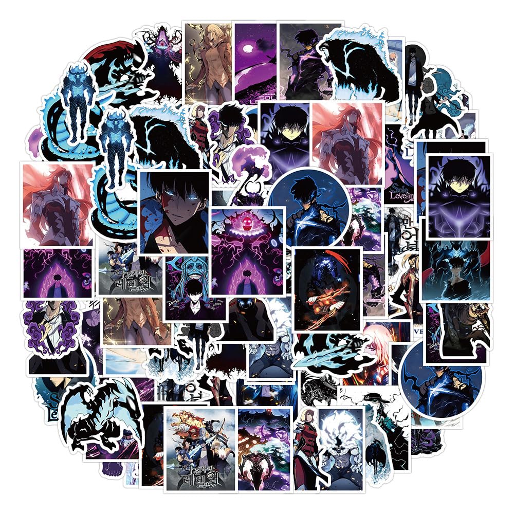 100 Solo Leveling Aufkleber - Bunte Anime Sticker Für Laptop & Wasserflasche
