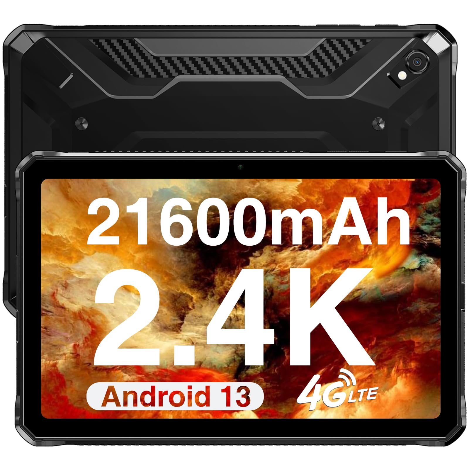 DOOGEE R20 Rugged Tablet, 10.4 inch 2.4K Display Android 13 Tablet 