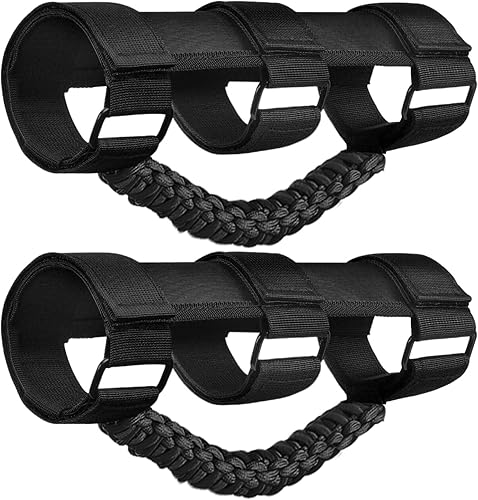 Asas de agarre para barra antivuelco, accesorios para Jeep Wrangler JL JK TJ YJ Gladiator 4XE Rubicon Sahara Unlimited (negro 2 unidades)