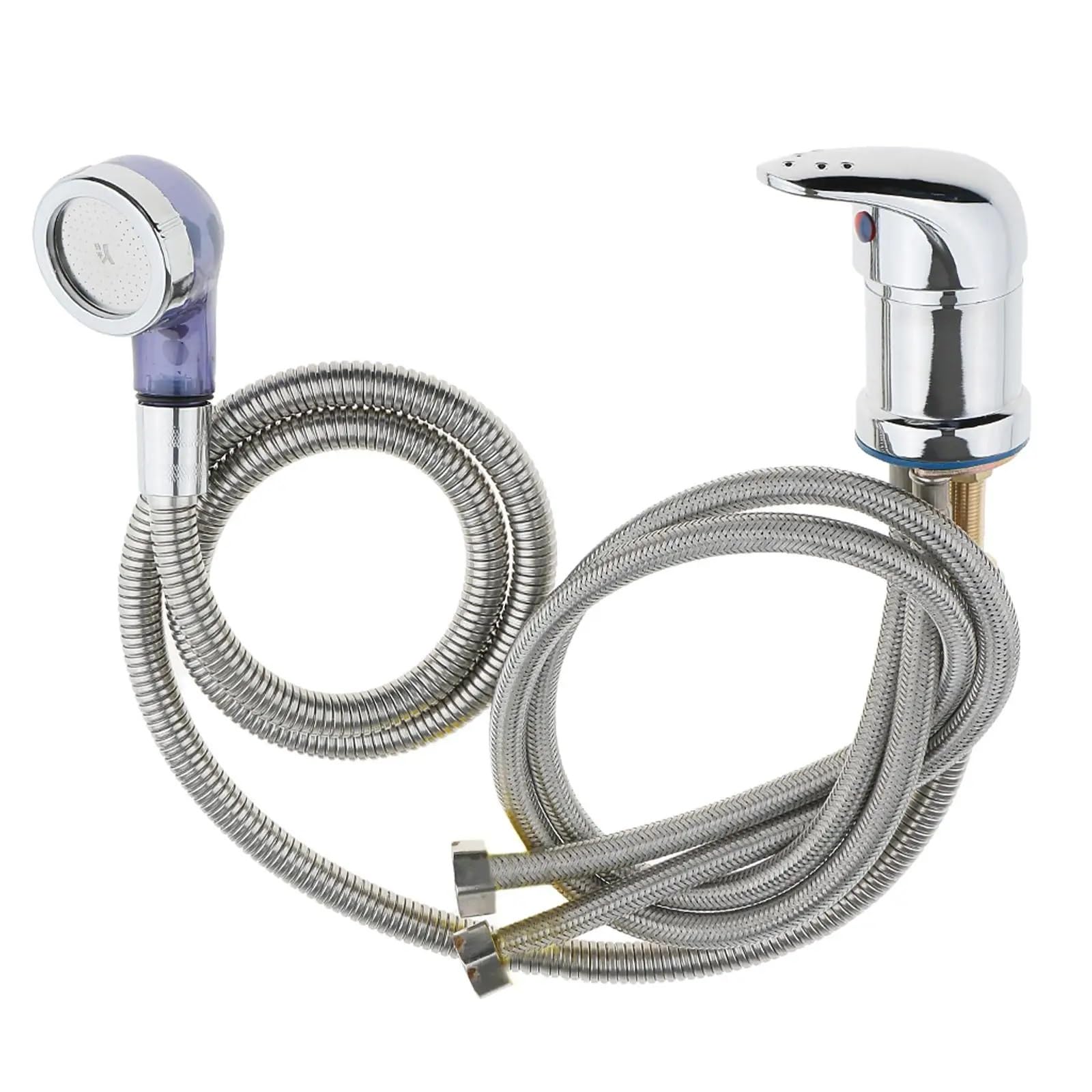 Ekalgretra One Color Shampoo Basin Faucet Salon Shampoo Unit Bowl Sink Replacement Part Chrome Faucet Sprayer Hose Kit