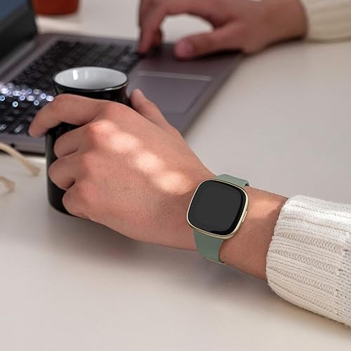 Miniatura 7 de Tobfit Correas deportivas delgadas compatibles con Fitbit Versa 4, Fitbit Versa 3, bandas Sense  Fitbit Sense 2 correas de reloj para mujeres y